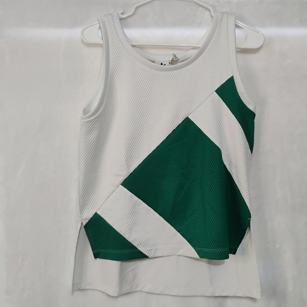 Adidas Originals Equipment Womens Small Tank Top White Green‎ Waffle Shirt R